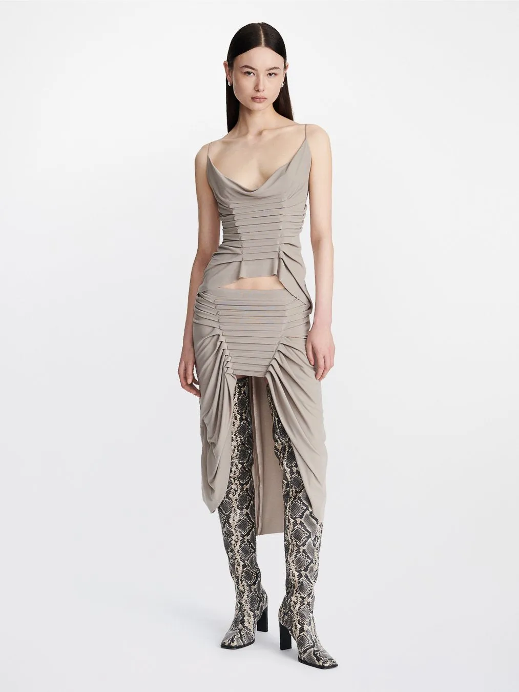 VENTRAL DRAPED SKIRT