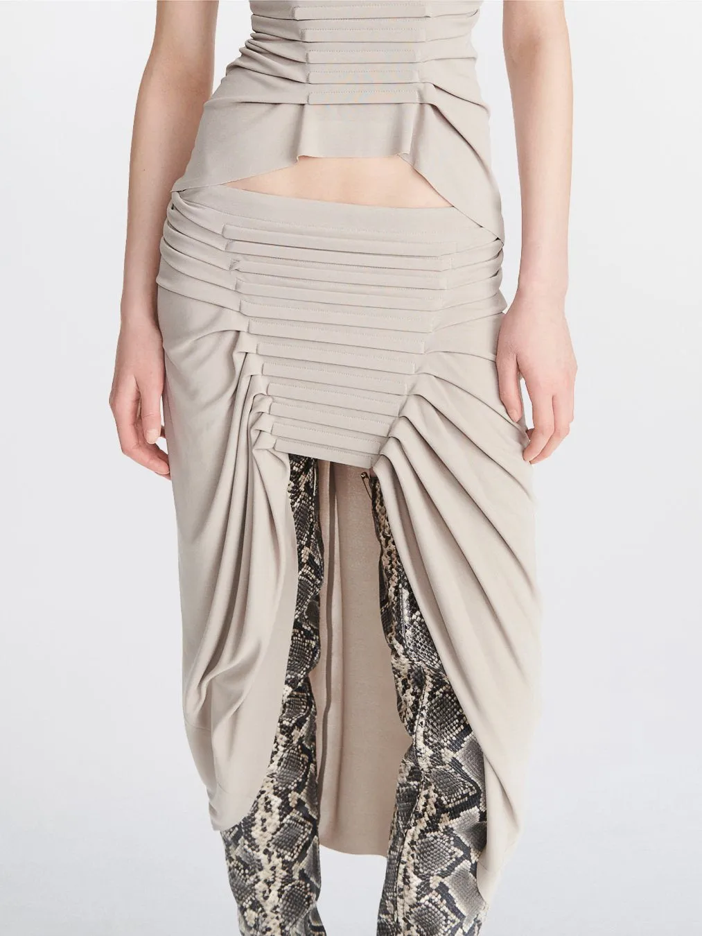 VENTRAL DRAPED SKIRT