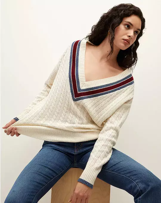 VERONICA BEARD Sibley Cable Knit Sweater