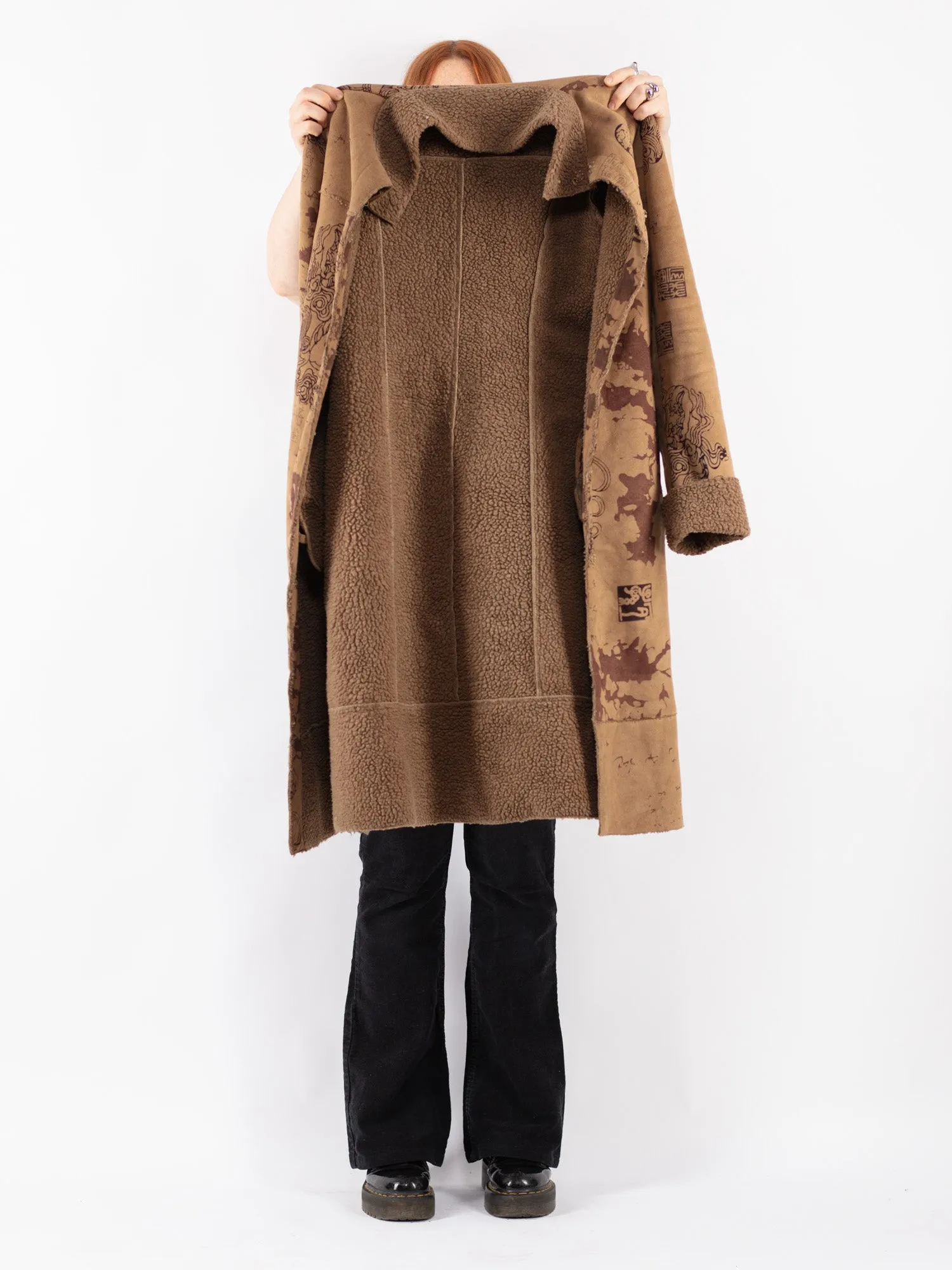 Vintage 00's Women Sherpa Coat in Beige