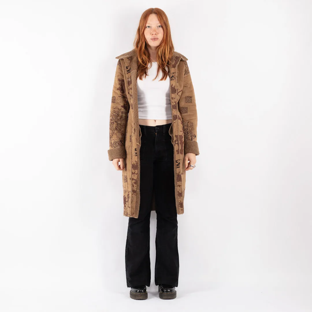 Vintage 00's Women Sherpa Coat in Beige