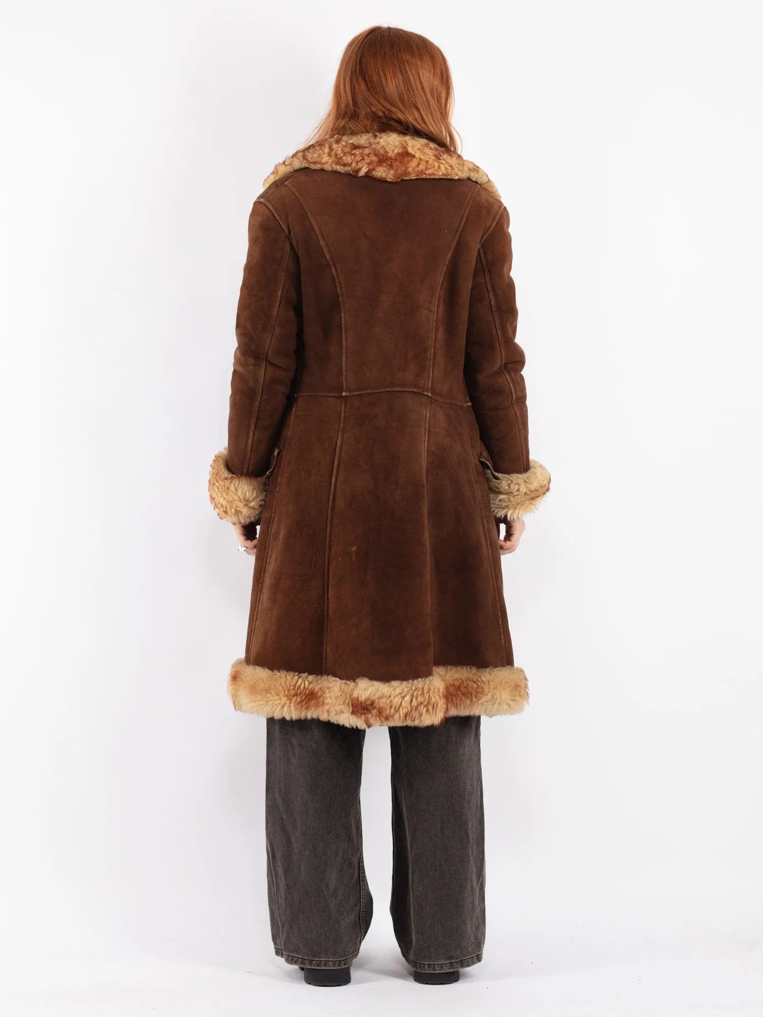 Vintage 70's Penny Lane Sheepskin Coat in Brown