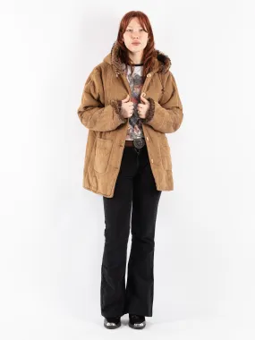 Vintage 90's Women Sherpa Coat in Beige