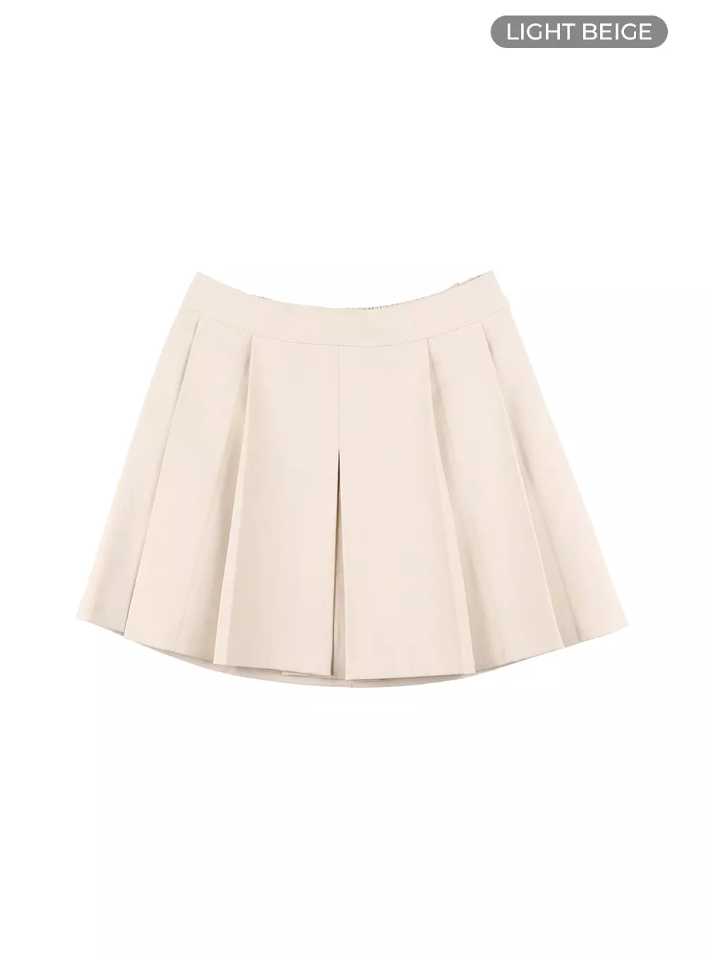 Waist Banding Pleated Mini Skirt CM427