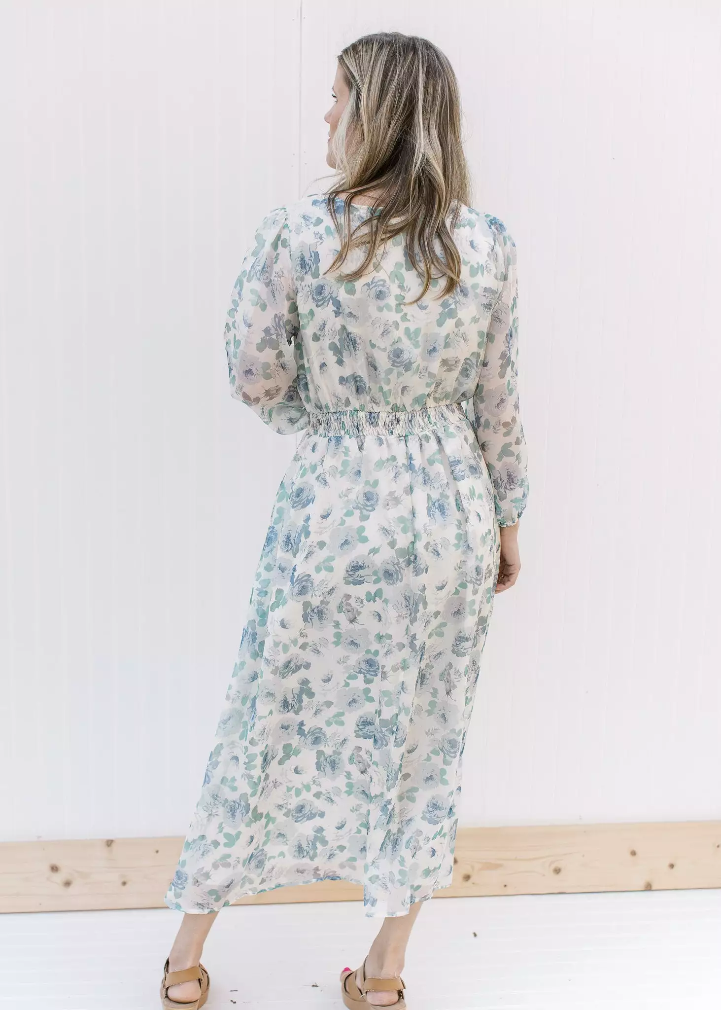 X Blue Roses Maxi Dress