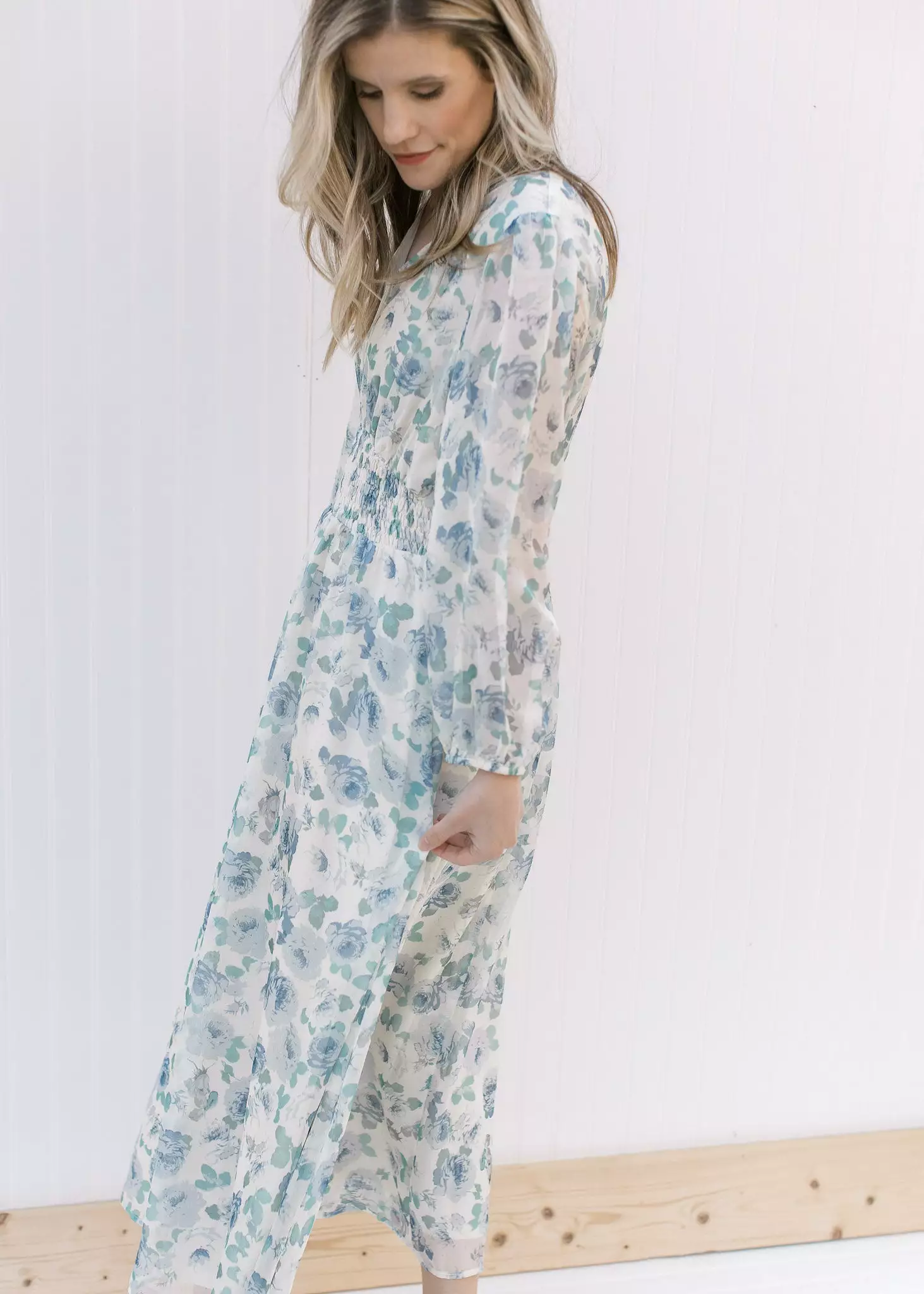 X Blue Roses Maxi Dress