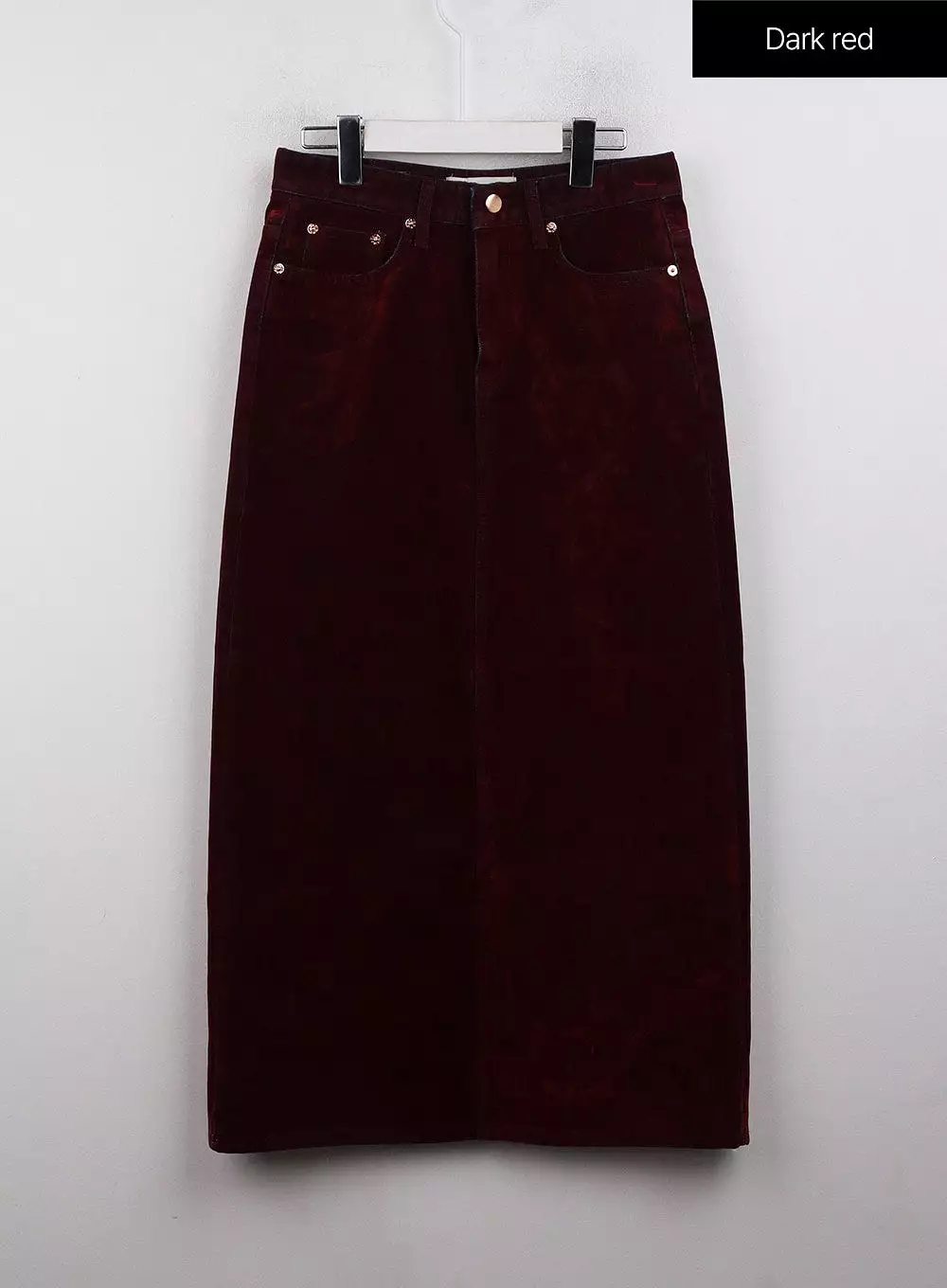 Y2K Velvet Denim Maxi Skirt CJ410