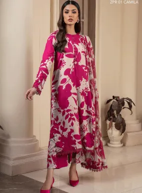 Zarif Printed Georgette Silk Unstitched 3 Piece Suit - ZF23GS ZPR-01 CAMILA