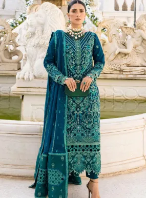 Zimal By Emaan Adeel Embroidered Chiffon Unstitched 3 Piece Suit - EA23ZF ZM-04 NOORI