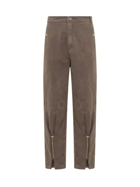 Zipped Dart Trousers